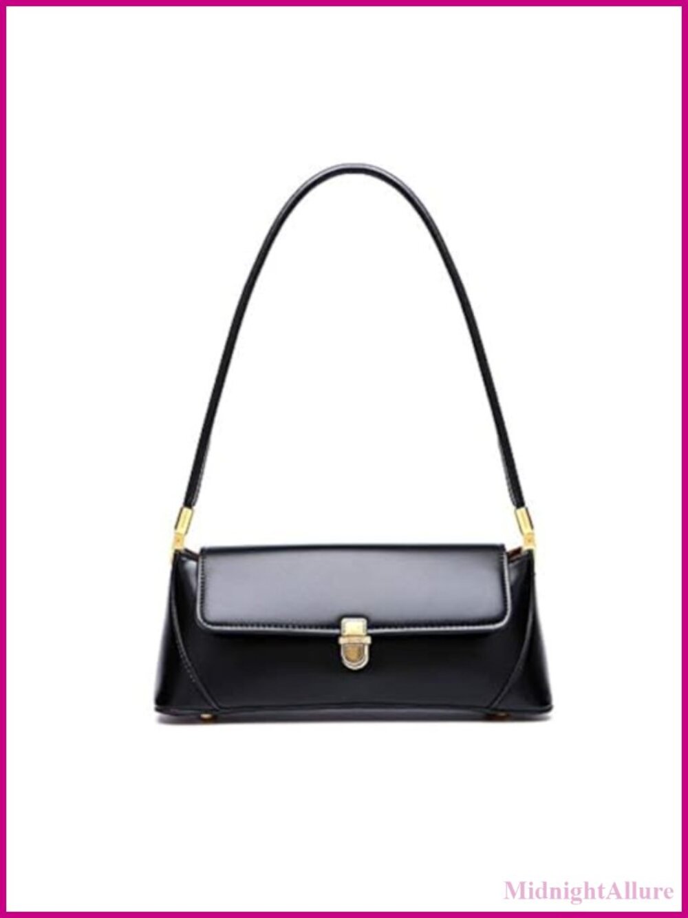 PU Leather Shoulder Bag Vintage Classic Small Purse Buckle Closure